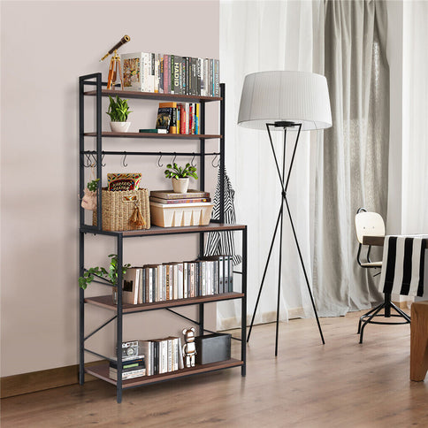 5-Tier Baker's Rack Microwave Stand Storage Shelf 84.5cm