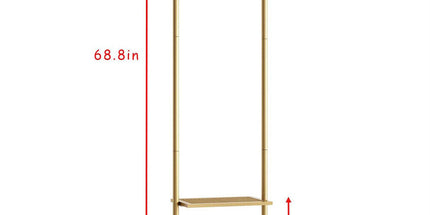 Gold Metal Coat Rack Stand Granite Base Hall Tree