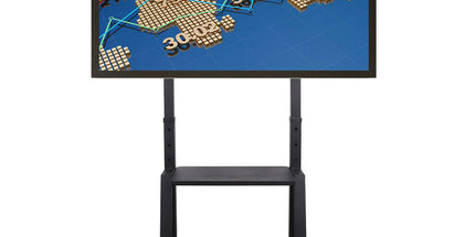 Rolling TV Stand 32-100 w/ Adjustable Mount & 2-Tier Shelf