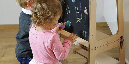 Wooden Toddler Step Stool Learning Tower Kitchen Safety