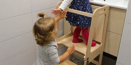 Wooden Toddler Step Stool Learning Tower Kitchen Safety