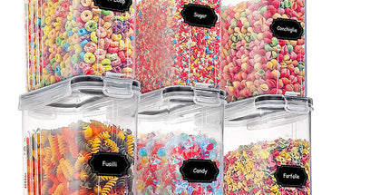 6PCS Food Storage Containers Kitchen Dry Pantry Organiser Airtight Lids