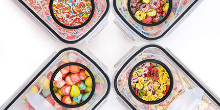 6PCS Food Storage Containers Kitchen Dry Pantry Organiser Airtight Lids