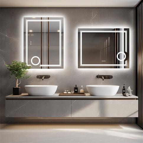 700x900mm LED Bathroom Mirror RGB Anti-Fog Aluminum