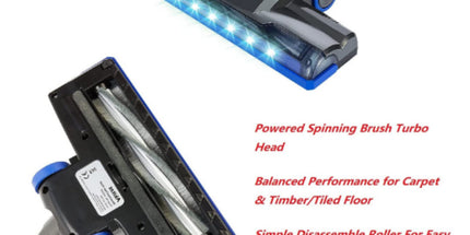 Enigma V8 22.2v Cordless Stick Vacuum Cleaner Blue + Toolkit