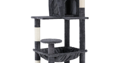 Cat Tower Tree Condo Scratching Post Dark Grey 142cm