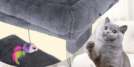 Cat Tower Tree Condo Scratching Post Dark Grey 142cm