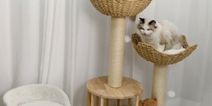 Cat Tree Tower Large Scratching Post Condo Basket Activity Center