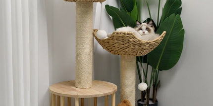 Cat Tree Tower Large Scratching Post Condo Basket Activity Center