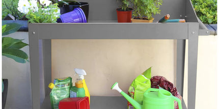 Potting Bench Table Slate Grey 100 x 55 x 101cm