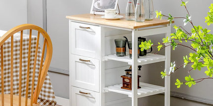 Kitchen Island on Wheels with Storage