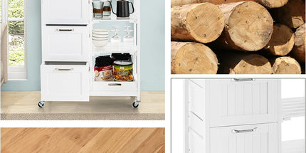 Kitchen Island on Wheels with Storage