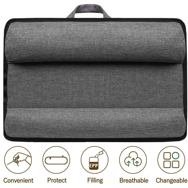 Portable Laptop Desk with Device Ledge, Mouse Pad and Phone Holder for Home Office (Black, 43cm)