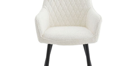 Neo Cindy Ivory Fabric Dining Chair 2-Piece Set