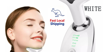 Rejuvenation Massager Neck Anti Wrinkle Face Beauty Device Skin Lifting Tighten White