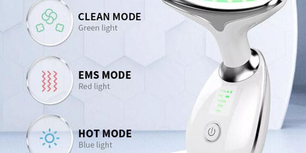 Rejuvenation Massager Neck Anti Wrinkle Face Beauty Device Skin Lifting Tighten White
