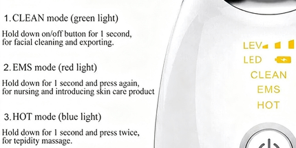 Rejuvenation Massager Neck Anti Wrinkle Face Beauty Device Skin Lifting Tighten White