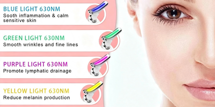 Rejuvenation Massager Neck Anti Wrinkle Face Beauty Device Skin Lifting Tighten White