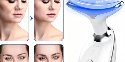 Rejuvenation Massager Neck Anti Wrinkle Face Beauty Device Skin Lifting Tighten White