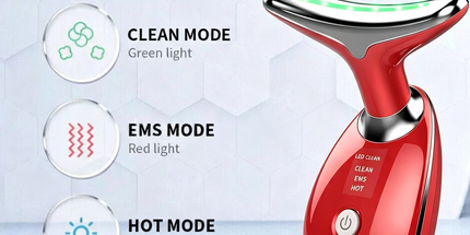 Rejuvenation Massager Neck Anti Wrinkle Face Beauty Device Skin Lifting Tighten Red