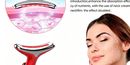 Rejuvenation Massager Neck Anti Wrinkle Face Beauty Device Skin Lifting Tighten Red