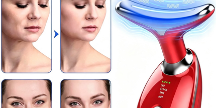 Rejuvenation Massager Neck Anti Wrinkle Face Beauty Device Skin Lifting Tighten Red