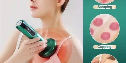 12 Levels Electric Cupping Massager Vacuum Suction GuaSha Anti Cellulite Beauty GREEN