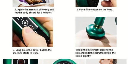 12 Levels Electric Cupping Massager Vacuum Suction GuaSha Anti Cellulite Beauty GREEN