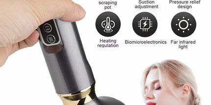 12 Levels Electric Cupping Massager Vacuum Suction GuaSha Anti Cellulite Beauty GRAY