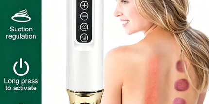 12 Levels Electric Cupping Massager Vacuum Suction GuaSha Anti Cellulite Beauty WHITE