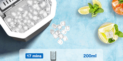 X-BULL Ice Maker Machine Commercial Portable  Ice Cube 2.2L Home Bar Benchtop Black
