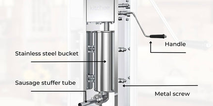 Kitchee 3L Manual Vertical Sausage Filler - Stainless Stuffer Meat Press Machine