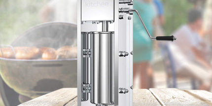 Kitchee 5L Manual Vertical Sausage Filler - Stainless Stuffer Meat Press Machine
