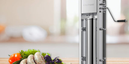 Kitchee 7L Manual Vertical Sausage Filler - Stainless Stuffer Meat Press Machine