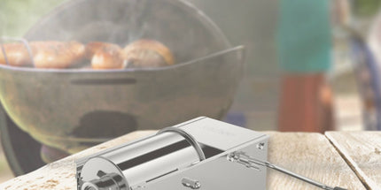 Kitchee 7L Manual Horizontal Sausage Filler - Stainless Stuffer Meat Press Machine