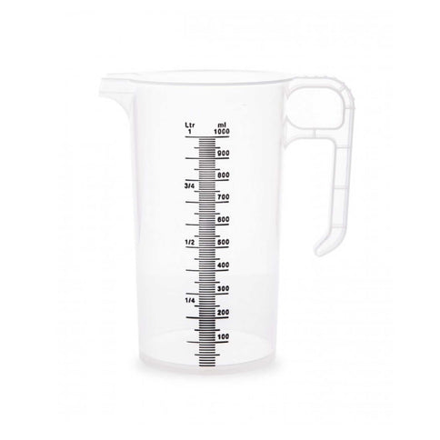 20x 1L Measuring Jug Clear Plastic Propylene Food Grade BPA 5 Pro-Jug