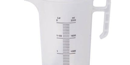 10x 2L Measuring Jug Heavy Duty Clear Plastic Propylene Food Grade BPA 5 Pro-Jug