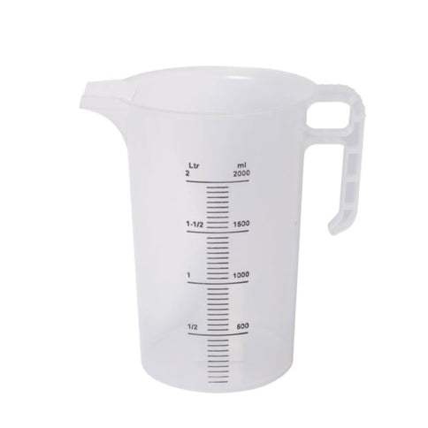 10x 2L Measuring Jug Clear Plastic Propylene Food Grade BPA 5 Pro-Jug