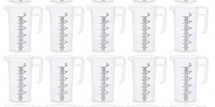20x 500ml Measuring Jug Strong Clear Plastic Propylene BPA 5 Food Grade Pro-Jug