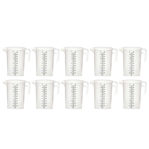 10x 5L Measuring Jug Clear Plastic Propylene Food Grade BPA 5 Pro-Jug
