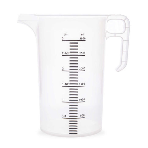 10x 3L Measuring Jug Clear Plastic Propylene Food Grade BPA 5 Pro-Jug