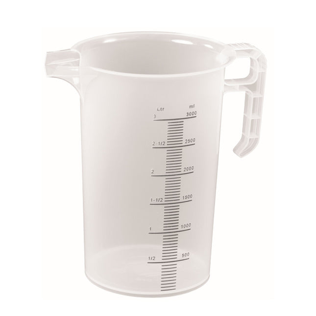 10x 3L Measuring Jug Heavy Duty Clear Plastic Propylene Food Grade BPA 5 Pro-Jug