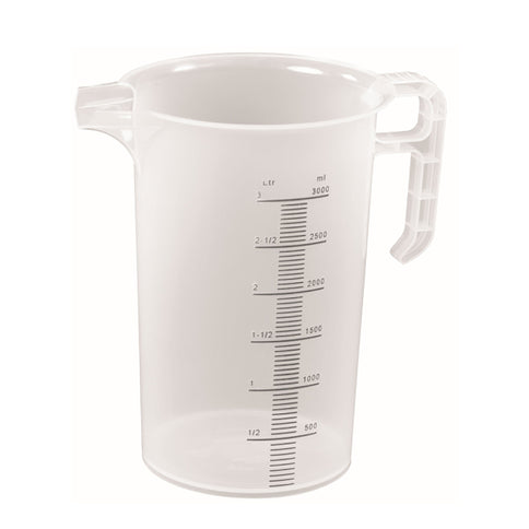 10x 3L Measuring Jug Clear Plastic Propylene Food Grade BPA 5 Pro-Jug