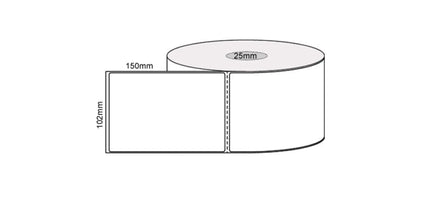 18 Rolls x 400 Label Stickers 102x150mm - Direct Thermal White Shipping Labels