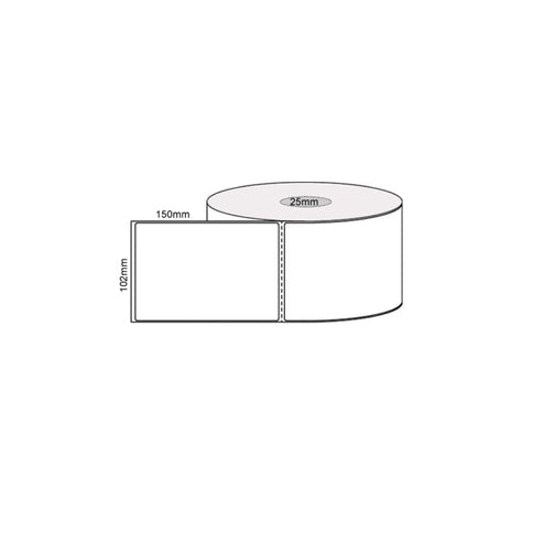 White 18 Rolls x 400 Label Stickers 102x150mm