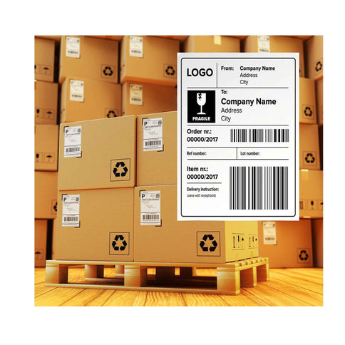 White 18 Rolls x 400 Label Stickers 102x150mm
