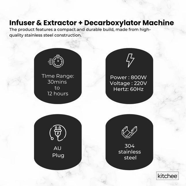 Kitchee Herbal Infuser Butter Oil Extractor and Decarboxylator Machine
