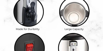 Kitchee 15L Electric Water Boiler - Stainless Steel Commercial Hot Liquid Urn