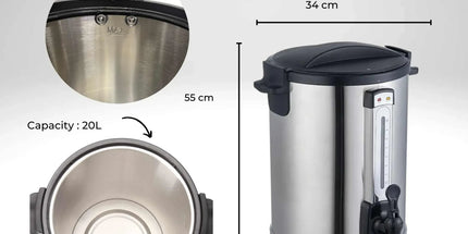 Kitchee 20L Electric Water Boiler Stainless Steel Commercial Urn