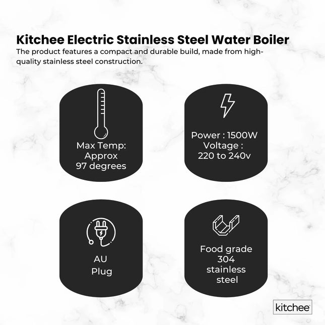 Kitchee 20L Electric Water Boiler Stainless Steel Commercial Urn